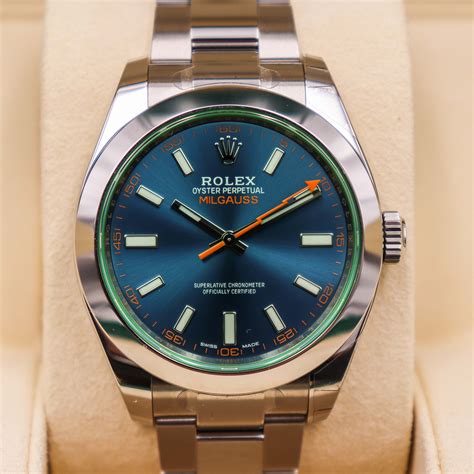 rolex milgauss z blue.